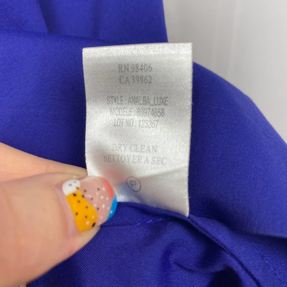 Theory Dress Analba Blue Poplin 4 - Picture 11 of 11